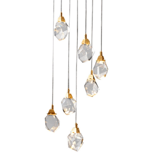 Подвесной светильник светодиодный Crystal rock MD-020B-7 gold