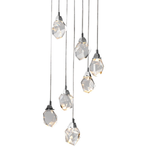 Подвесной светильник светодиодный Crystal rock MD-020B-7 chrome