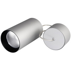 Подвесной светильник LED подвесной SP-POLO-R85-2-15W Day White 40deg (Silver, Black Ring) (Arlight, IP20 Металл, 3 года) 022966