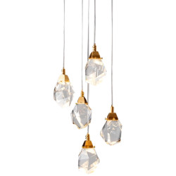 Подвесной светильник светодиодный Crystal rock MD-020B-5 gold