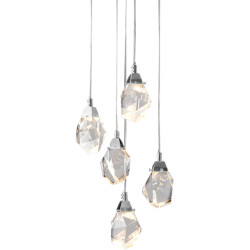 Подвесной светильник светодиодный Crystal rock MD-020B-5 chrome