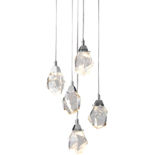 Подвесной светильник светодиодный Crystal rock MD-020B-5 chrome