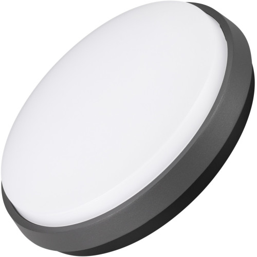Уличный потолочный светильник светодиодный защищенный LGD-GIRO-R240-25W Warm3000 (GR, 110 deg, 230V) (Arlight, IP54 Металл, 3 года) 029949