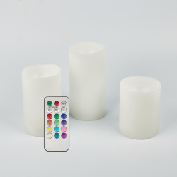 Декоративная свеча светодиодная с пультом ULD-F052 RGB RC CANDLE SET3