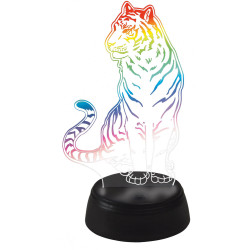 Световая фигура светодиодная с выключателем ULI-M507 RGB/3AA TIGER/BLACK