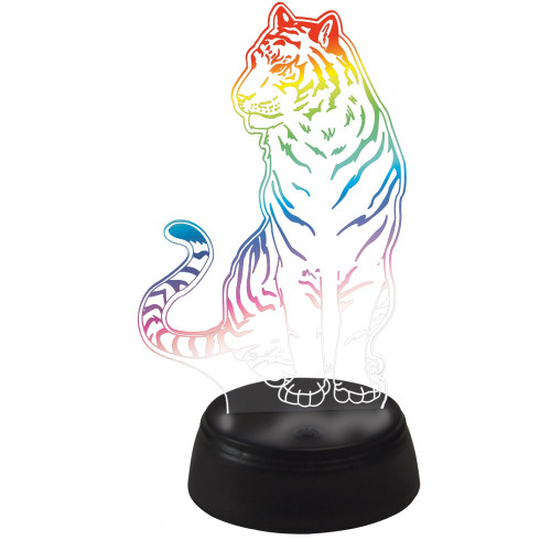 Световая фигура светодиодная с выключателем ULI-M507 RGB/3AA TIGER/BLACK