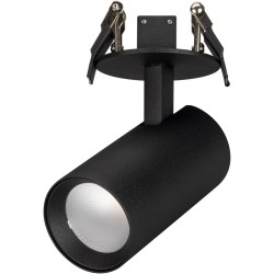 LED спот встраиваемый LGD-LUMOS-R55-9W Warm3000 (BK, 25 deg, 230V) (Arlight, IP20 Металл, 3 года) 034148