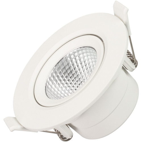 Светильник встраиваемый LED LTD-POLAR-TURN-R90-7W Warm3000 (WH, 36 deg, 230V) (Arlight, IP20 Пластик, 3 года) 032310