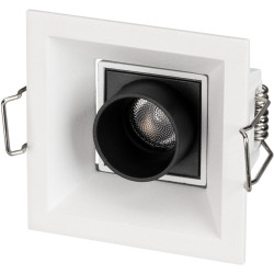 Светильник встраиваемый LED MS-ORIENT-BUILT-TURN-TC-S67x67-3W Day4000 (WH-BK, 30 deg, 230V) (Arlight, IP20 Металл, 5 лет) 032220