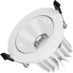 Светильник встраиваемый LED MS-FORECAST-BUILT-TURN-R102-12W Warm3000 (WH-WH, 32 deg, 230V) (Arlight, IP20 Металл, 5 лет) 037188