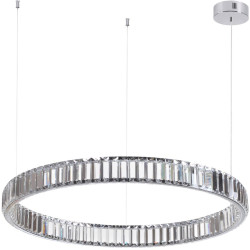 Подвесной светильник Odeon Light L-vision 4930/45L хром/прозрачный металл/хрусталь LED 45W VEKIA
