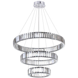 Подвесной светильник Odeon Light L-vision 4930/88L хром/прозрачный металл/хрусталь LED 88W VEKIA