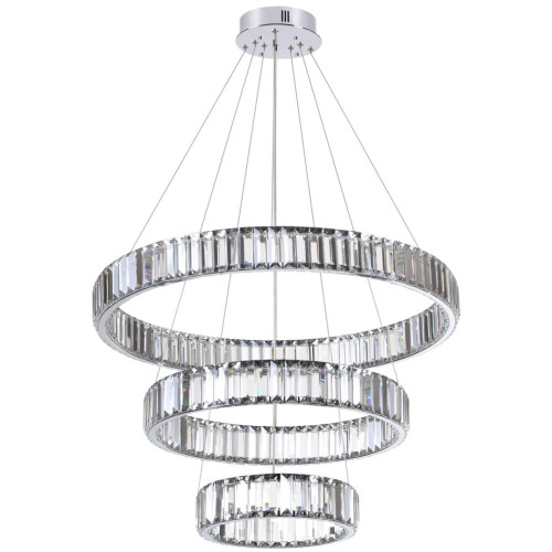 Подвесной светильник Odeon Light L-vision 4930/88L хром/прозрачный металл/хрусталь LED 88W VEKIA
