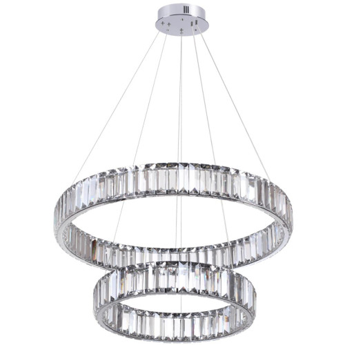 Подвесной светильник Odeon Light L-vision 4930/60L хром/прозрачный металл/хрусталь LED 60W VEKIA