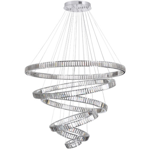 Подвесная люстра Odeon Light L-vision 4930/260L хром/прозрачный металл/хрусталь LED 260W VEKIA