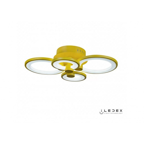 Потолочная люстра светодиодная диммируемая с пультом Ring A001/4 Yellow