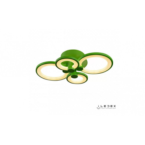 Потолочная люстра светодиодная диммируемая с пультом Ring A001/4 Green