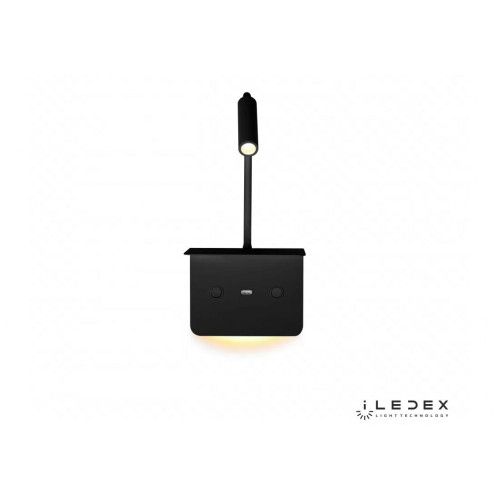 Бра светодиодное с USB-портом и выключателем Support 7031C BK