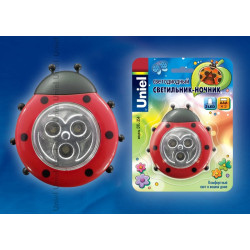 Ночник светодиодный для детской DTL-354 Божья Коровка/Red/3LED/3AAA