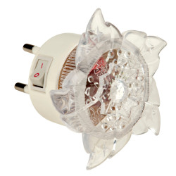 Ночник светодиодный для детской DTL-308-Цветок/RGB/4LED/0,5W