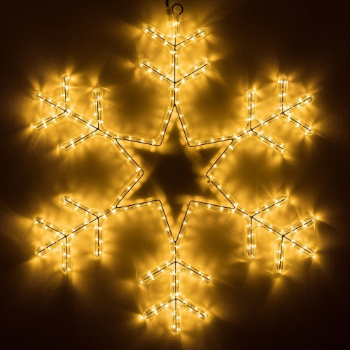 Световая фигура светодиодная ARD-SNOWFLAKE-M4-750x750-324LED Warm (230V, 18W) (Ardecoled, IP65) 034252