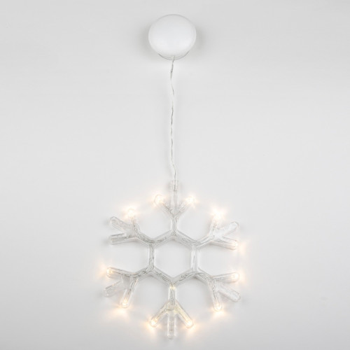 Световая фигура светодиодная ULD-H1819-012/STA/3AAA WARM WHITE IP20 SNOWFLAKE