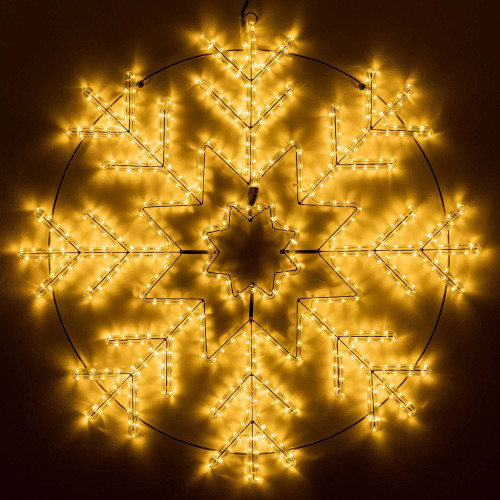 Световая фигура светодиодная ARD-SNOWFLAKE-M8-950x950-540LED Warm (230V, 33W) (Ardecoled, IP65) 034255