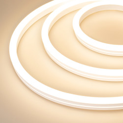 Светодиодная лента герметичная MOONLIGHT-SIDE-A140-12x24mm 24V Warm3000 (9.6 W/m, IP68, 2835, 5m, Wire x1) (Arlight, Силикон) 038602
