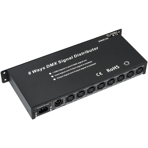Контроллер-распределитель LN-DMX-8CH (230V) (Arlight, IP20 Металл, 1 год) 019502
