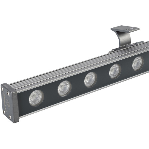 Светодиодный прожектор AR-LINE-1000M-24W-24V RGB (Grey, 30 deg, DMX512) (Arlight, Закрытый) 023624