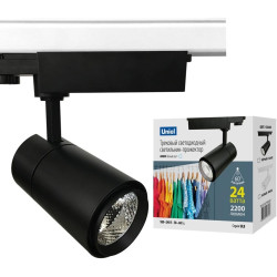 Трековый светильник светодиодный ULB-T52-24W/4000K/H BLACK IP40